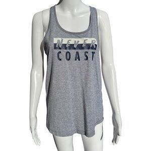 Flywheel Solfire Gray Tank Top with 'Never Coast' Print Size Medium